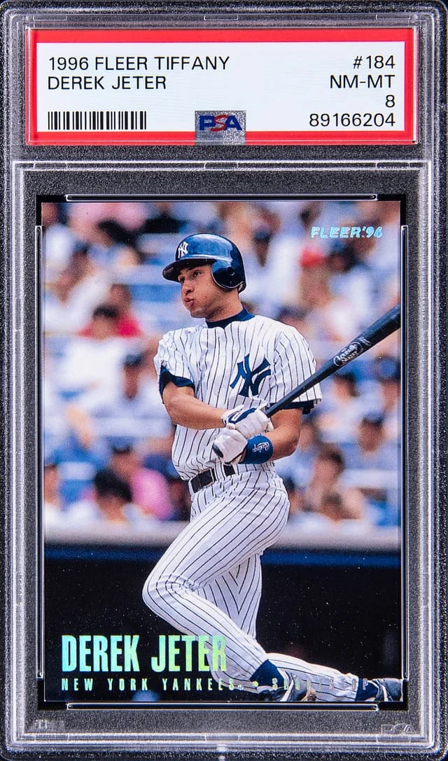 1996 Fleer Derek Jeter Tiffany #184 card image