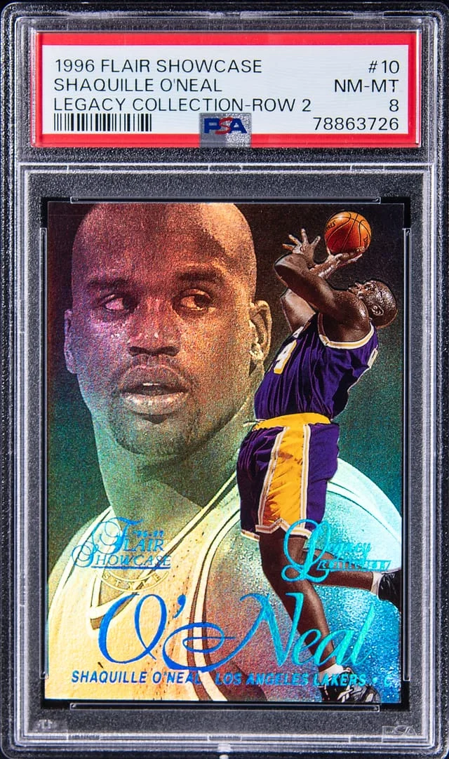 1996 Fleer Flair Showcase Shaquille O'Neal Row 2 Legacy Collection #10 card image