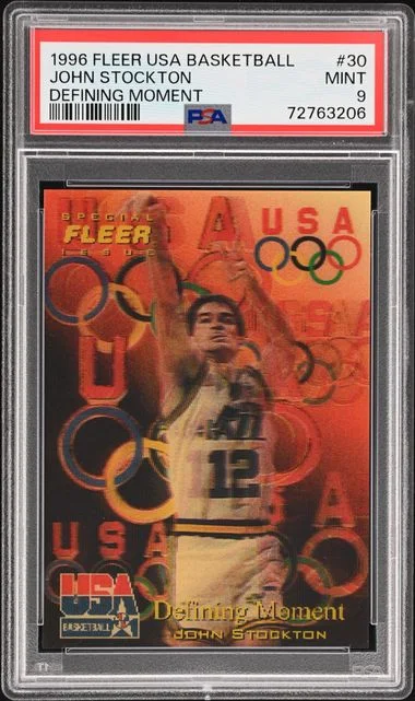 1996 Fleer John Stockton USA Basketball Defining Moment #30 card image