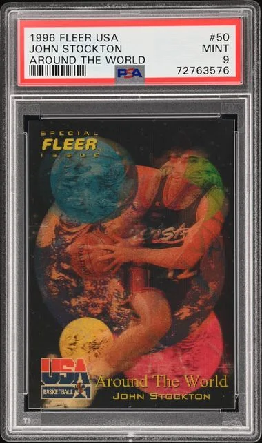 1996 Fleer John Stockton USA Around The World #50 card image