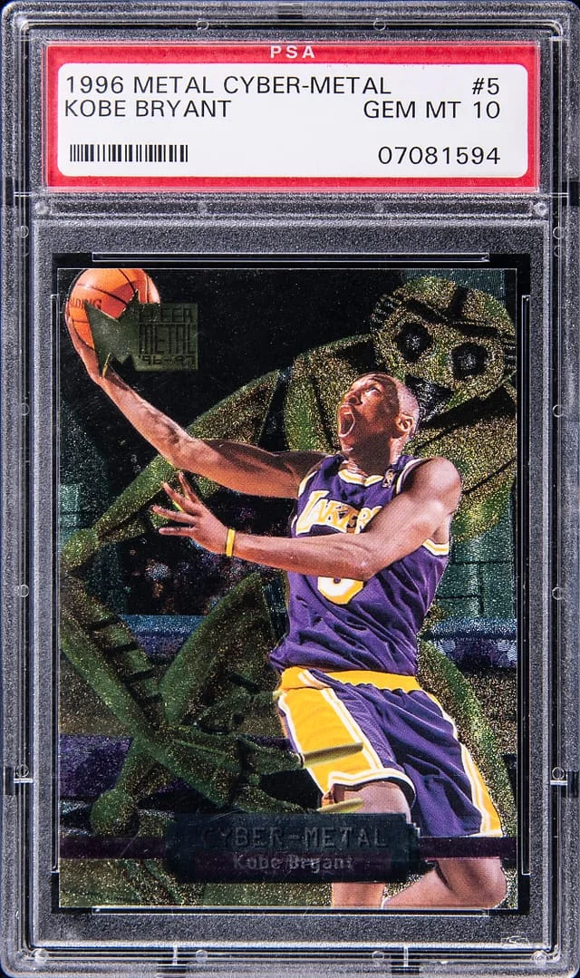 1996 Fleer Metal Kobe Bryant Cyber Metal #5 card image