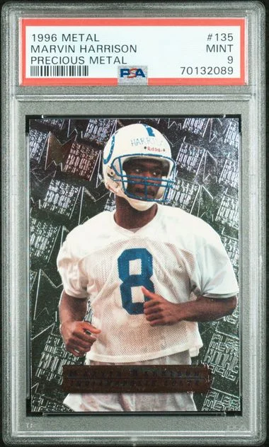 1996 Fleer Metal Marvin Harrison Precious Metal #135 card image