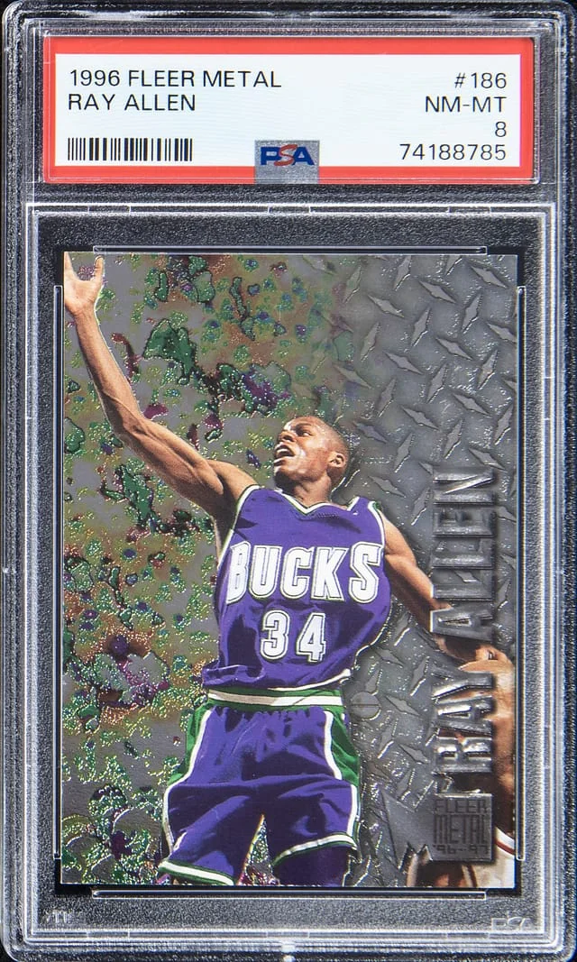 1996 Fleer Metal Ray Allen #186 card image