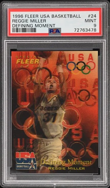 1996 Fleer Reggie Miller USA Basketball Defining Moment #24 card image