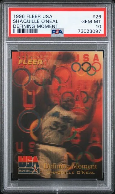 1996 Fleer Shaquille O'Neal USA Basketball Defining Moment #26 card image