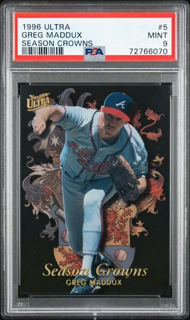 1996 Fleer Ultra Greg Maddux Season Crowns #5 card image