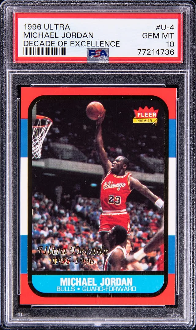 1996 Fleer Ultra Michael Jordan Decade of Excellence #U-4 card image