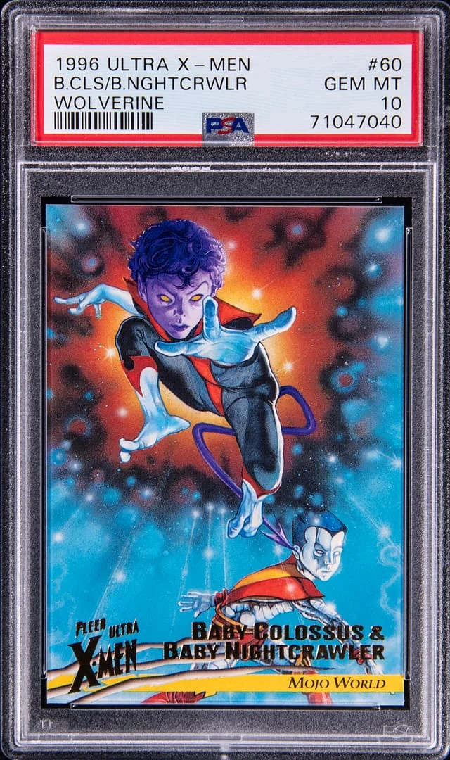 1996 Fleer Ultra X-Men Baby Colossus/Baby Nightcrawler Wolverine #60 card image
