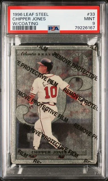 1996 Leaf Chipper Jones Steel W/Coating #33 card image