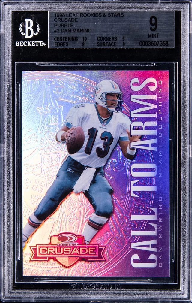 1996 Leaf Dan Marino & Stars Crusade Purple #2 card image
