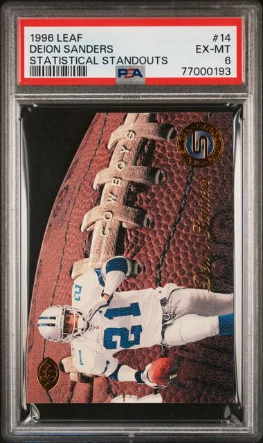 1996 Leaf Deion Sanders Statistical Standouts #14 card image