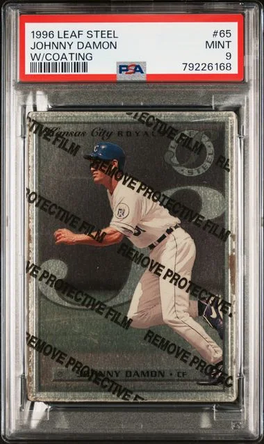 1996 Leaf Johnny Damon Steel W/Coating #65 card image