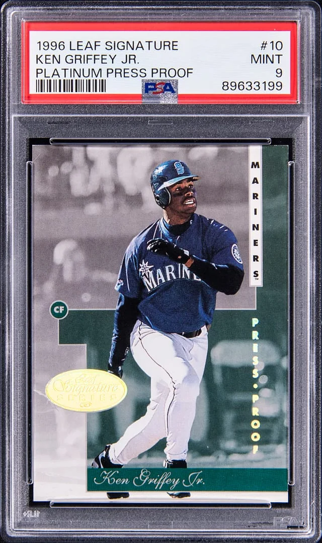 1996 Leaf Ken Griffey Jr. Signature Platinum Press Proof #10 card image