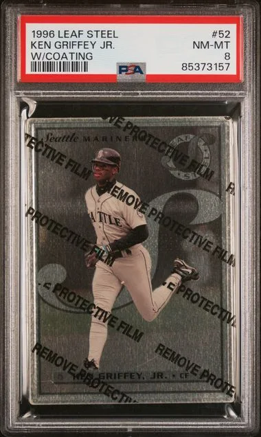 1996 Leaf Ken Griffey Jr. Steel Gold #52 card image