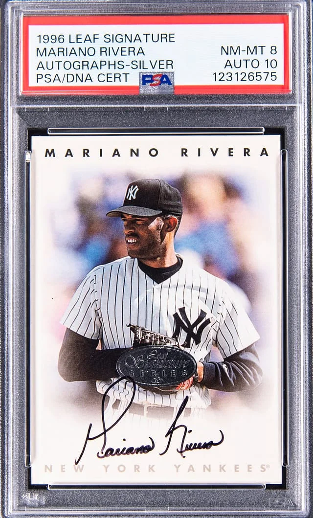 1996 Leaf Signature Autographs SIlver Mariano Rivera #no-number card image