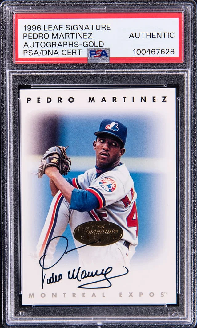 1996 Leaf Signature Series Autographs Gold Pedro Martinez #no-number card image