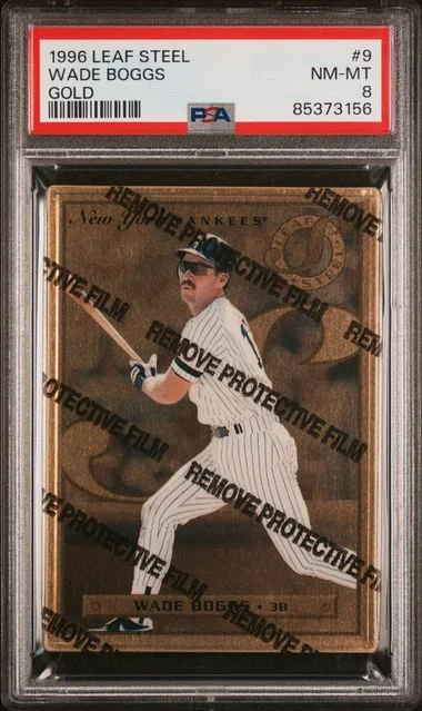 1996 Leaf Wade Boggs Steel Gold #9 card image