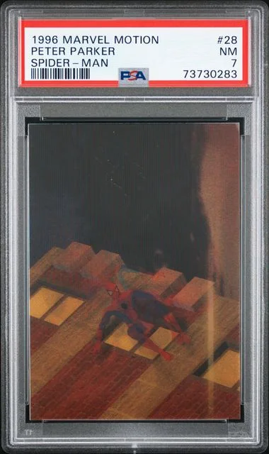 1996 Marvel Motion Peter Parker/Spider-Man #28 card image