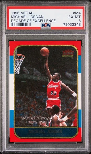 1996 Metal Decade Of Excellence Michael Jordan #M4 card image