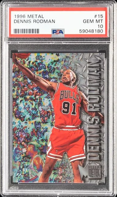 1996 Metal Dennis Rodman #15 card image