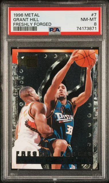 1996 Metal Freshly Forged Grant Hill #7 card image