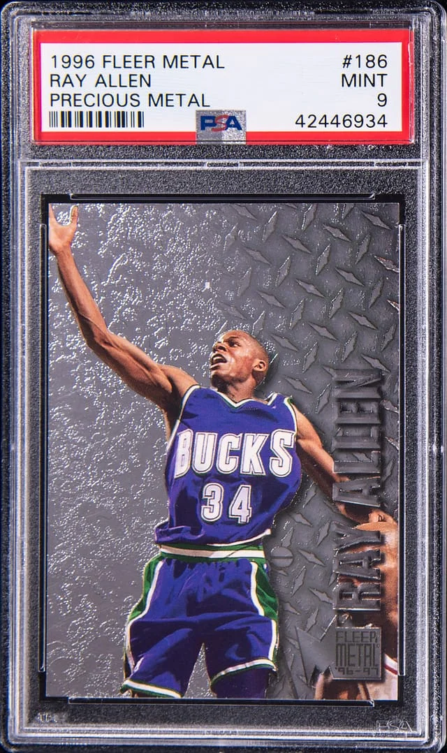 1996 Metal Precious Metal Ray Allen #186 card image
