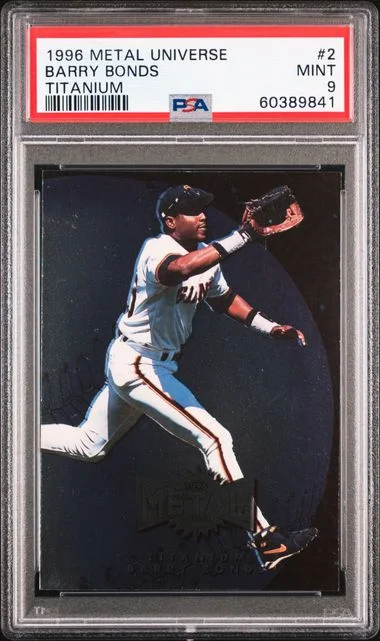 1996 Metal Universe Barry Bonds Titanium #2 card image