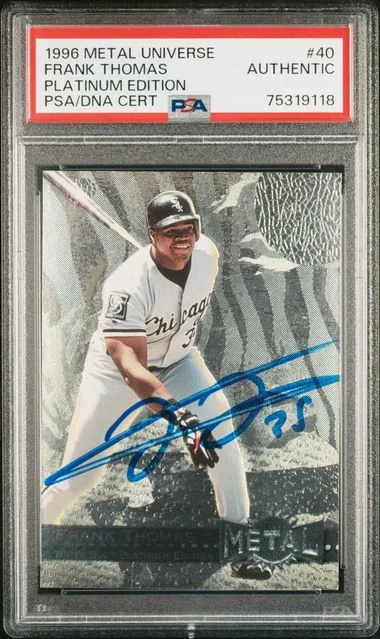 1996 Metal Universe Frank Thomas Platinum Edition #40 card image