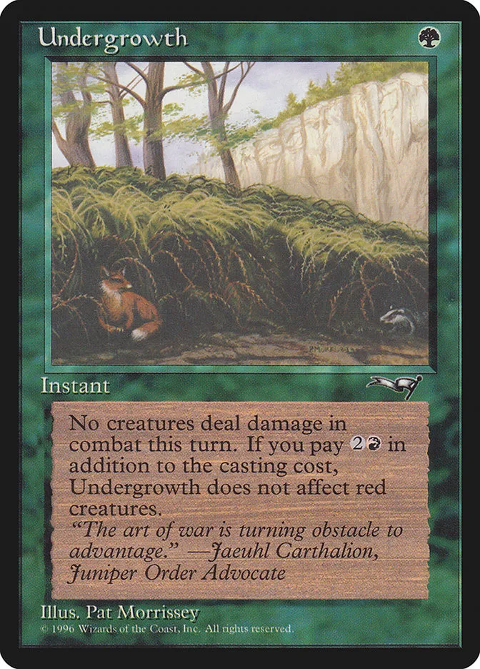 1996 Alliances Undergrowth common #102b common card image
