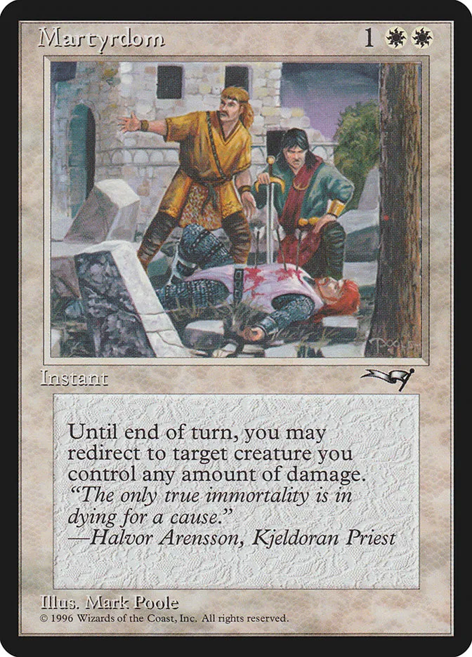 1996 Alliances Martyrdom common #10b common card image