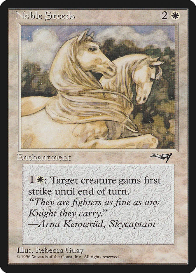 1996 Alliances Noble Steeds common #11b common card image