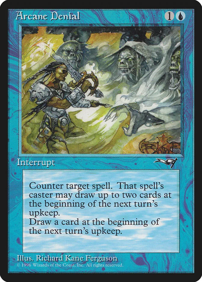 1996 Alliances Arcane Denial common #22b common card image