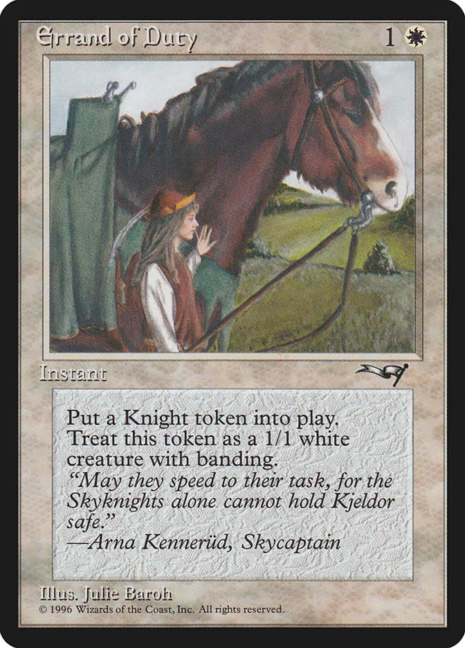 1996 Alliances Errand of Duty #2b common card image