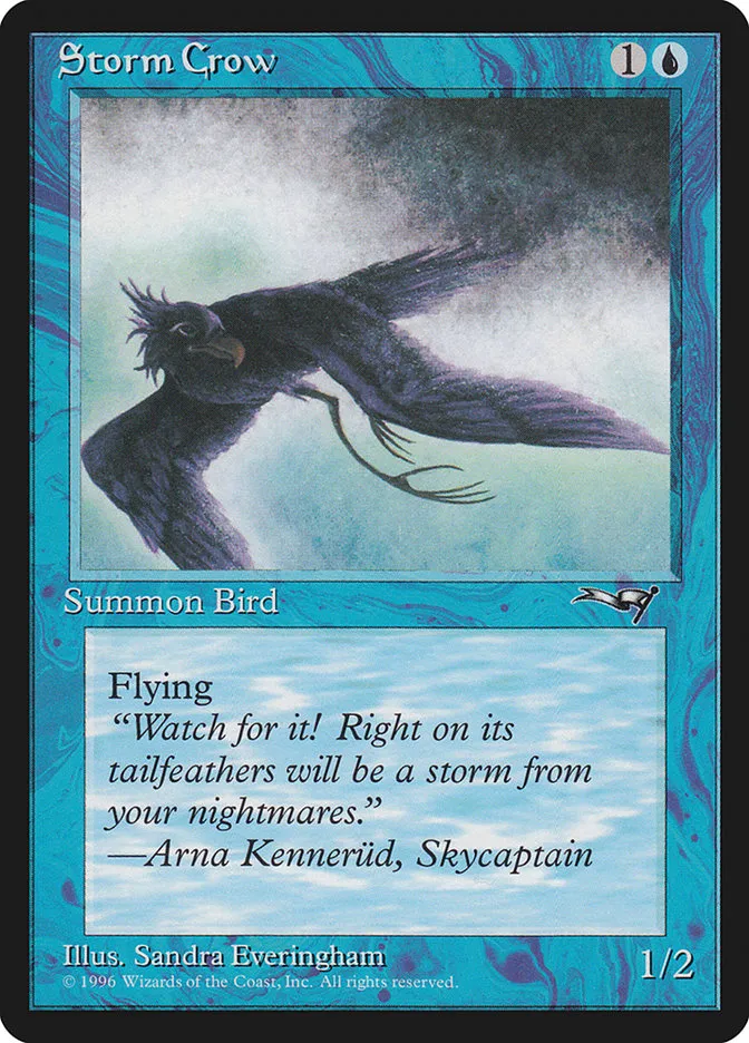 1996 Alliances Storm Crow common #36b common card image