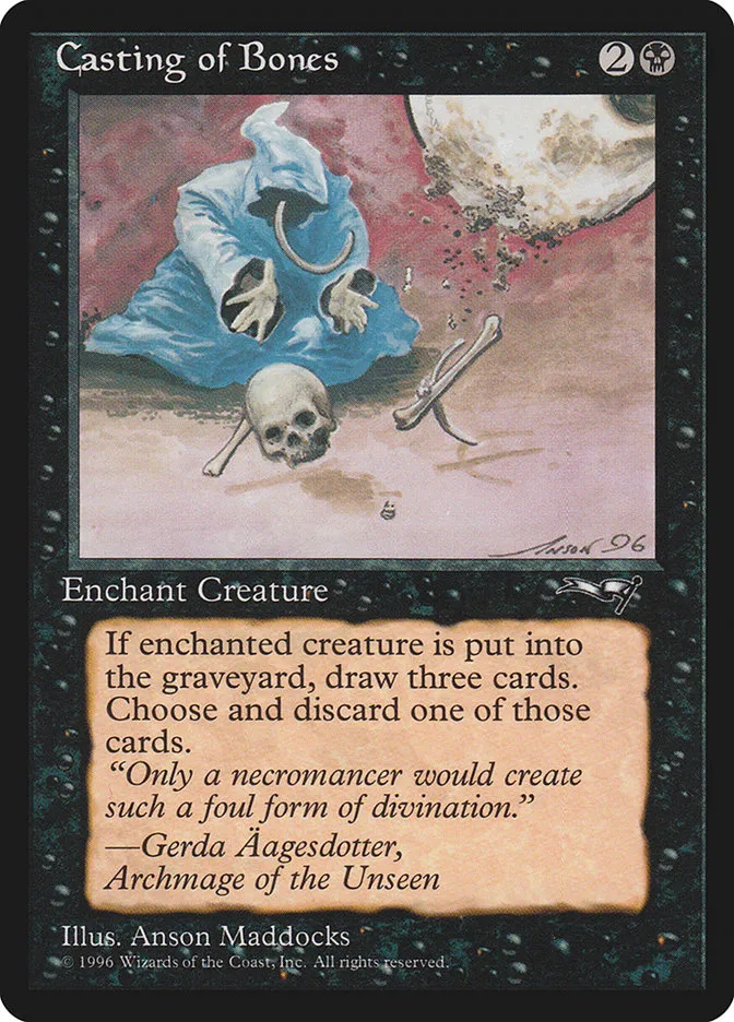 1996 Alliances Casting of Bones #44b common card image