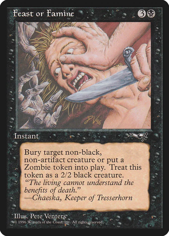 1996 Alliances Feast or Famine #49b common card image