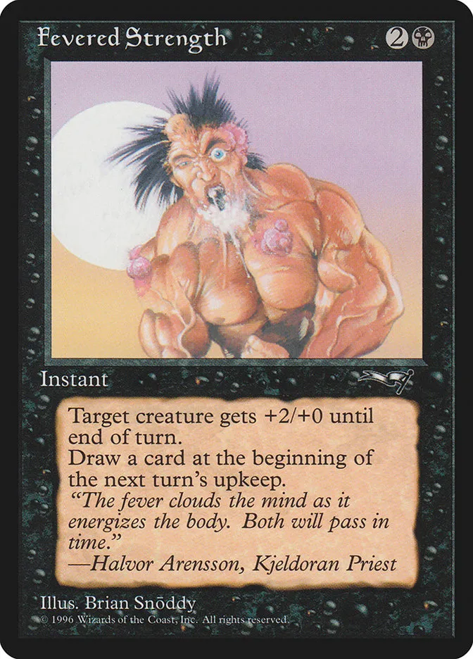 1996 Alliances Fevered Strength common #50b common card image