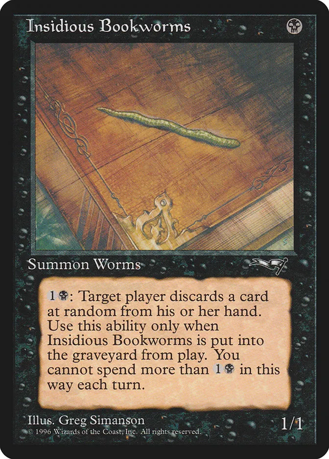 1996 Alliances Insidious Bookworms common #51b common card image