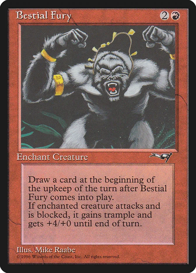 1996 Alliances Bestial Fury #67b common card image
