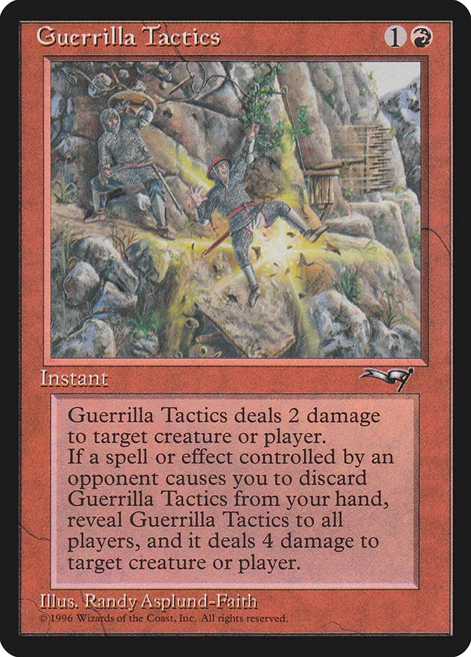 1996 Alliances Guerrilla Tactics common #74b common card image