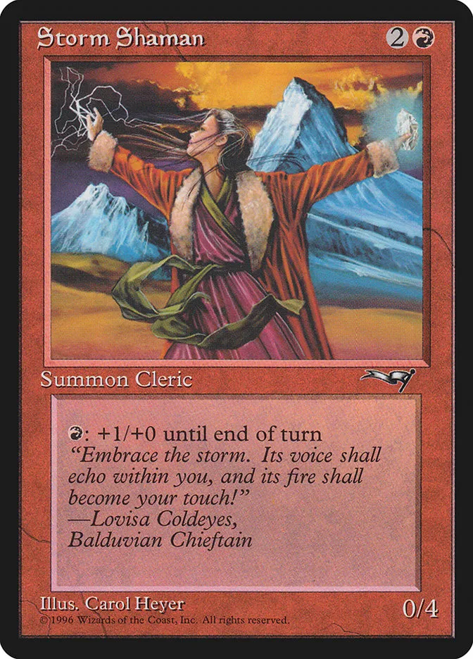 1996 Alliances Storm Shaman #81b common card image