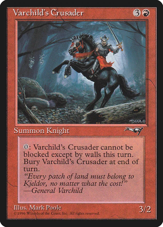 1996 Alliances Varchild's Crusader common #82b common card image