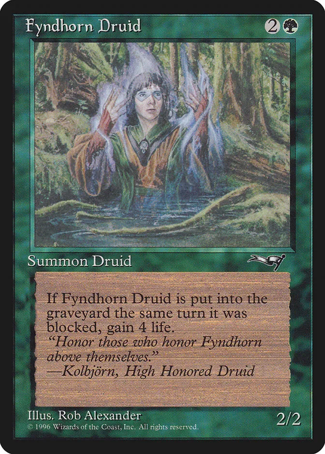 1996 Alliances Fyndhorn Druid #90b common card image