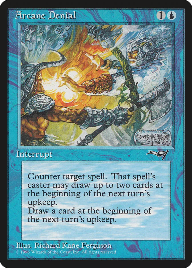 1996 Alliances Arcane Denial common #22a common card image
