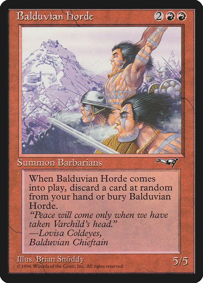 1996 Alliances Balduvian Horde rare #65 rare card image