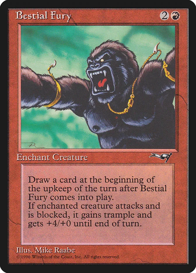 1996 Alliances Bestial Fury common #67a common card image