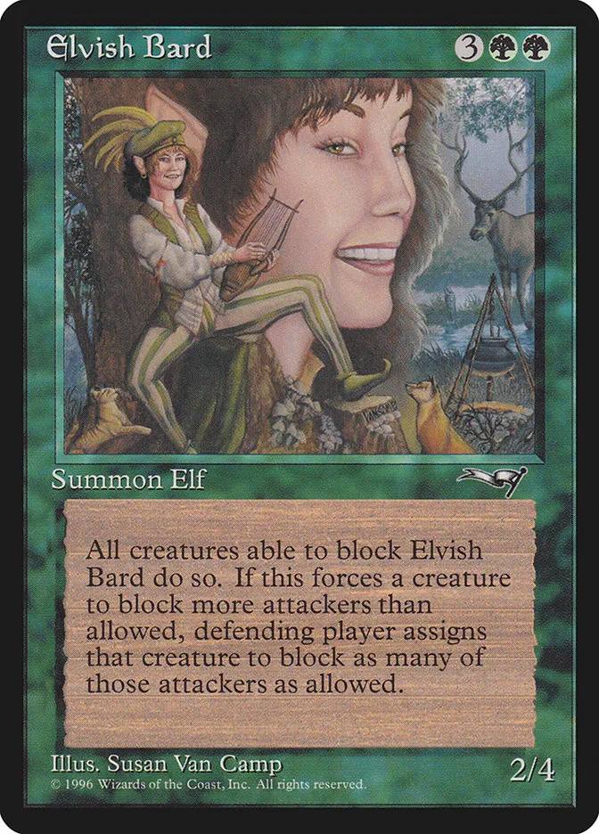1996 Alliances Elvish Bard #87 uncommon card image