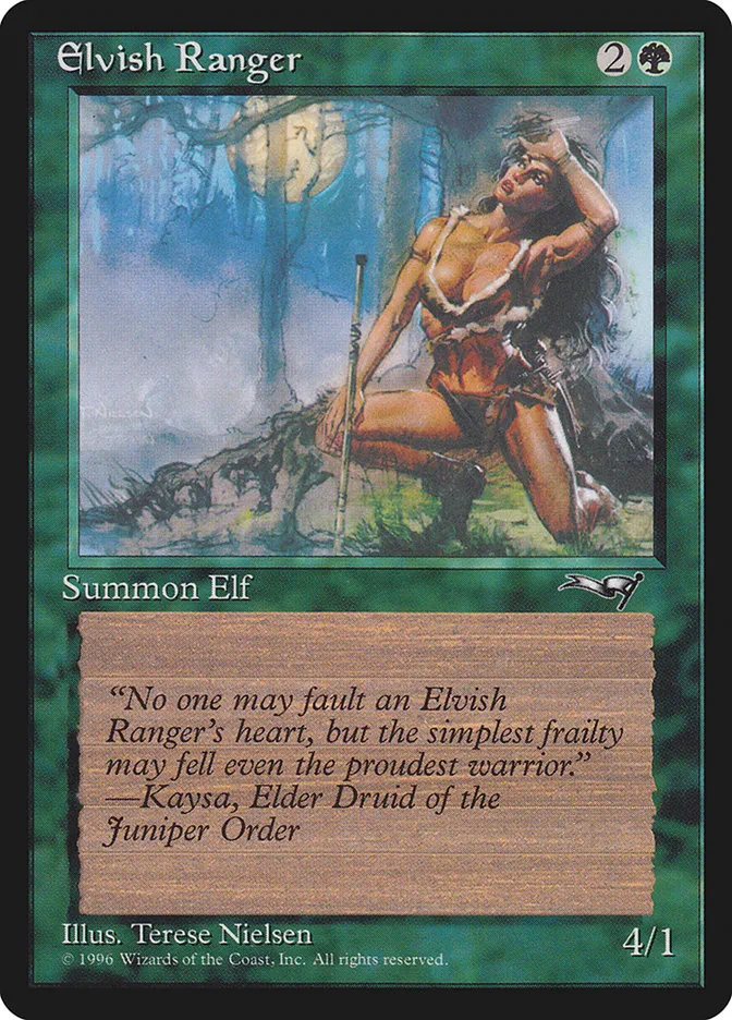 1996 Alliances Elvish Ranger common #88a common card image