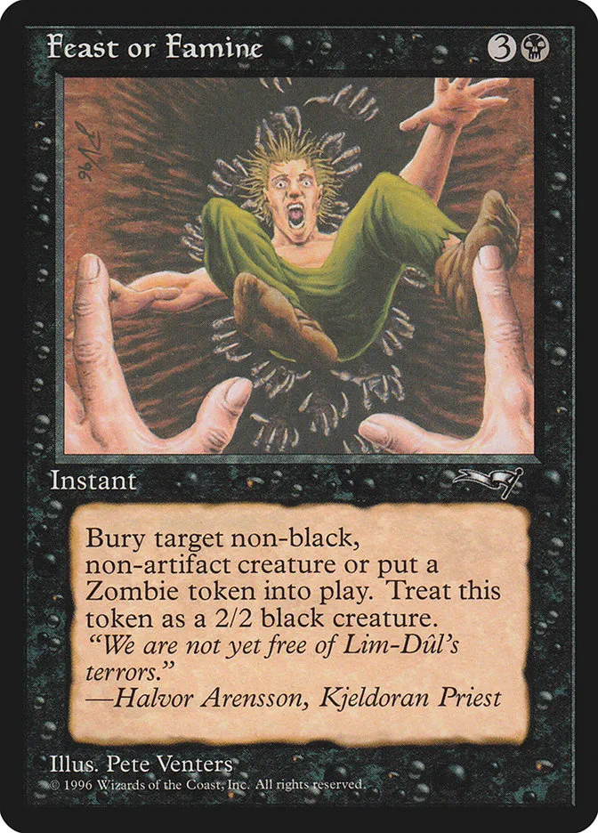 1996 Alliances Feast or Famine #49a common card image