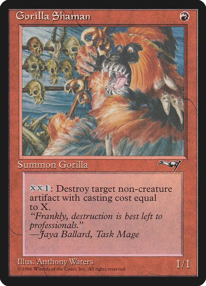 1996 Alliances Gorilla Shaman common #72a common card image